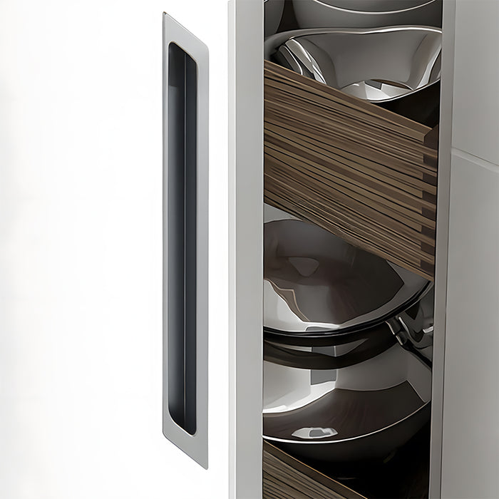 Vintage Invisible Recessed Finger Pull Cabinet Handles