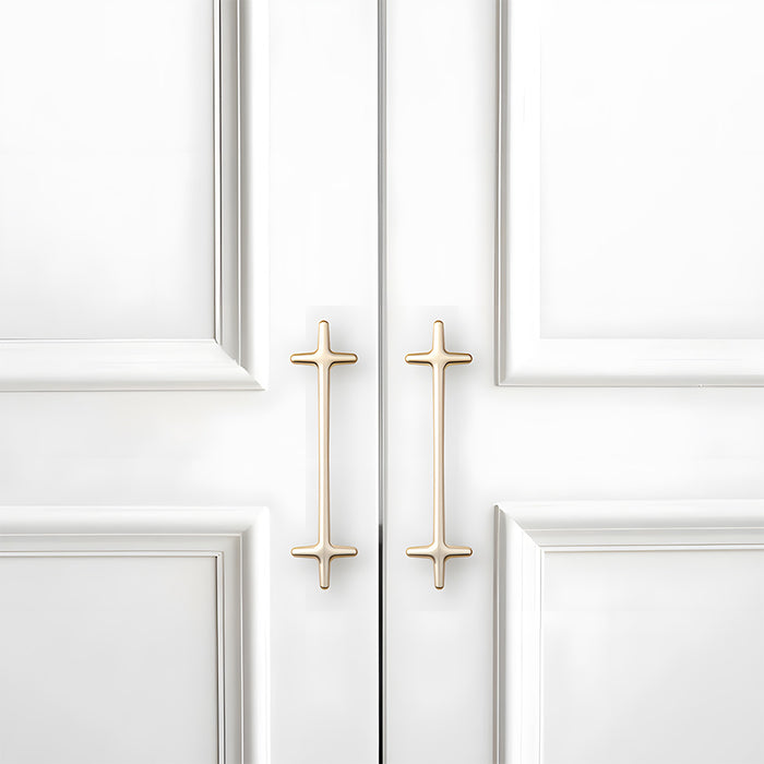 Modern Bright Silver Zinc Alloy Cabinet Pulls and Handles
