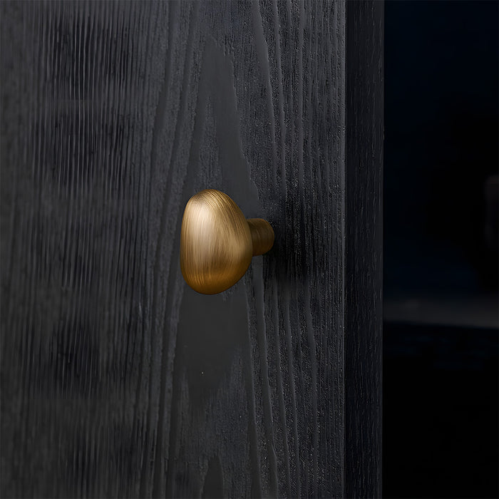 Organic Pebble Brushed Mushroom Drawer Knobs for Kitchen
