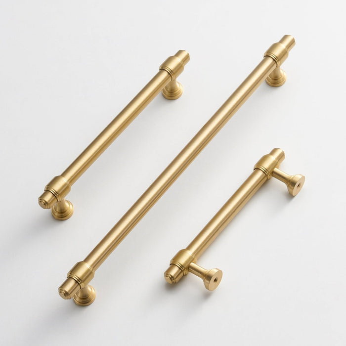 dresser drawer pulls gold Liberty 10-Pack Phoebe 5-1/16 in. (128 mm) Modern Gold Cabinet Drawer Pulls