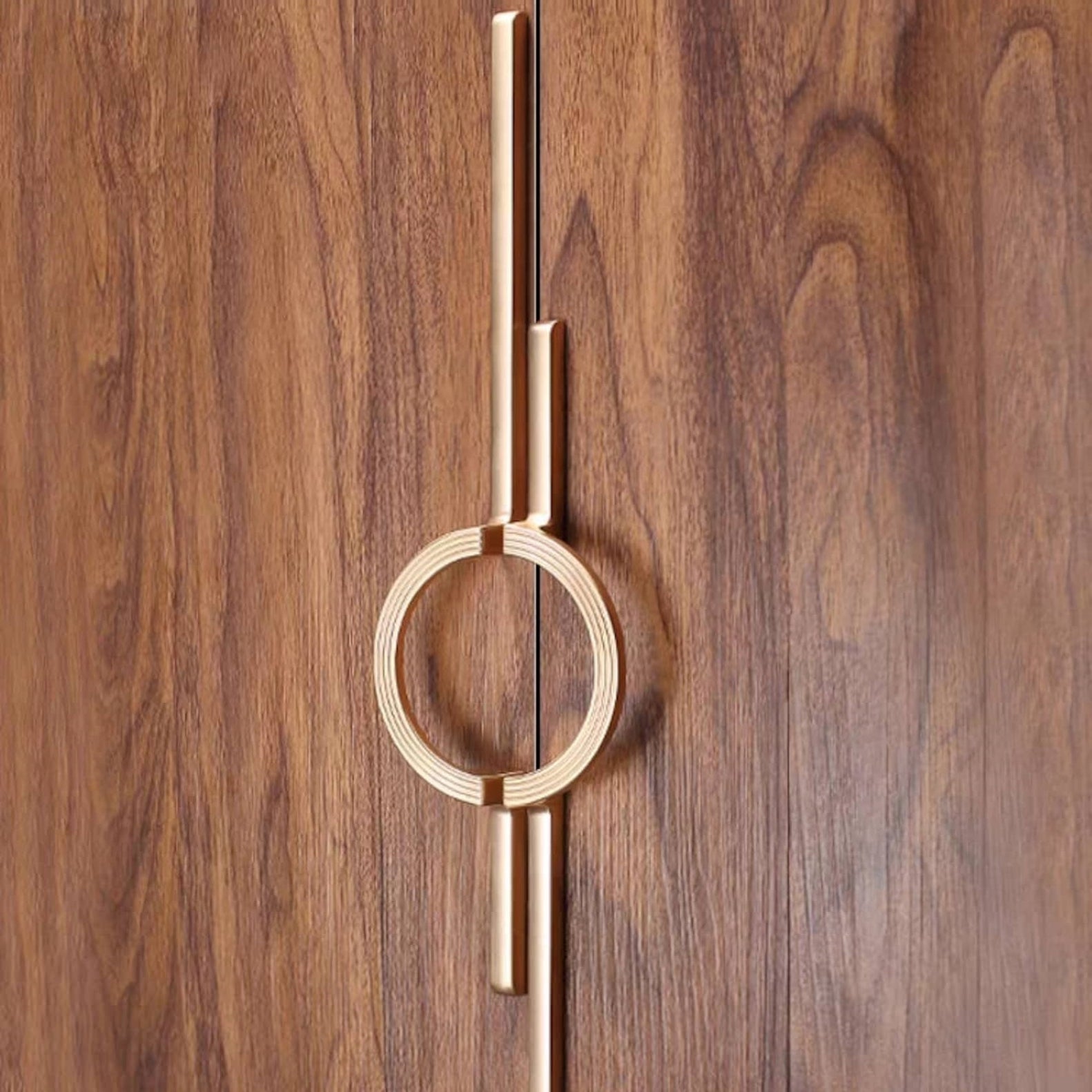 Goldenwarm Modern Creative Gold Paired Cabinet Door Handles for Kitchen