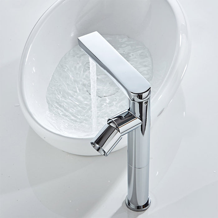 Single Lever 360° Swivel Spout Bathroom Sink Faucets
