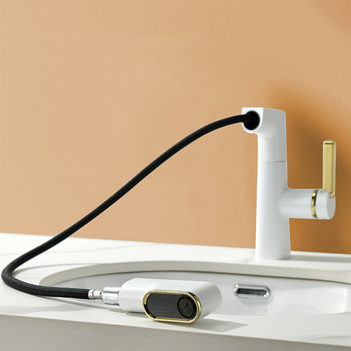 Digital Display Pull Down Bathroom Sink With Faucet