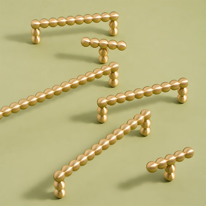 Vintage Spherical Brass Cabinet Handles