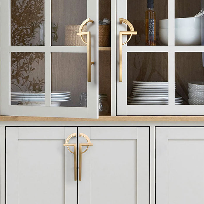 Modern Creative Gold Paired Cabinet Door Handles for Kitchen