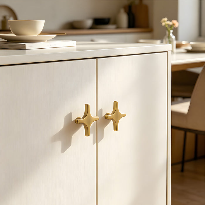 Modern Zinc Alloy Star Cross Cabinet Knobs