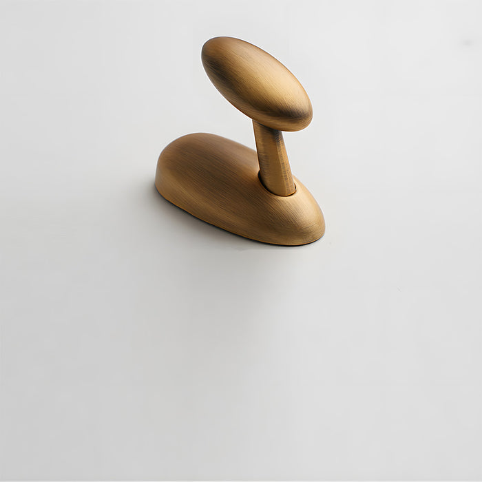 Modern Solid Brass Sculptural Pebble Coat & Towel Hooks