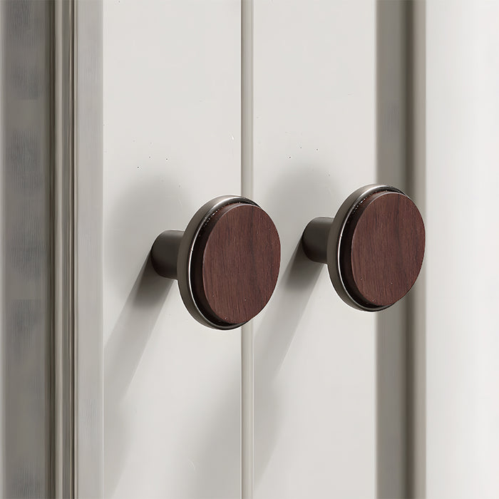 Modern Walnut Wooden Cabinet Handles