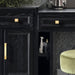 Square Textured Gold & Black Drawer Handles