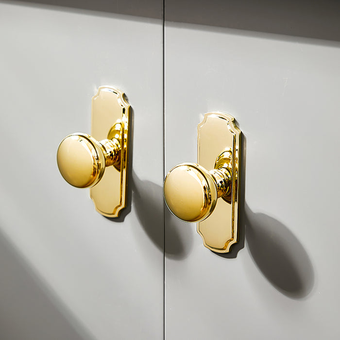 Beautify Holes Gold Kitchen Cabinets knobs with Backplate