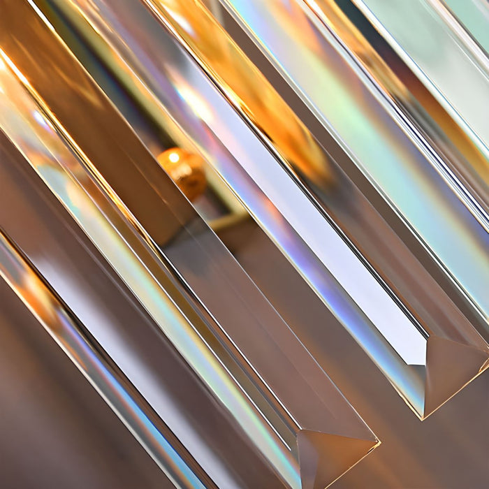 Decorative Ribbed Glass Wall Sconce for Bedroom