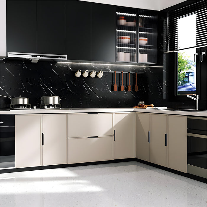 Black Adhesive Cabinet Drawer Finger Edge Pull