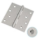 4in Brushed Nickel Butt Hinges with Square Corners Door Hinges