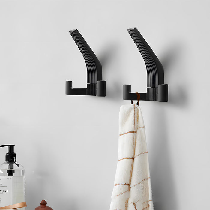 Modern Fluted Zinc Alloy Heavy Duty Double Wall Hooks