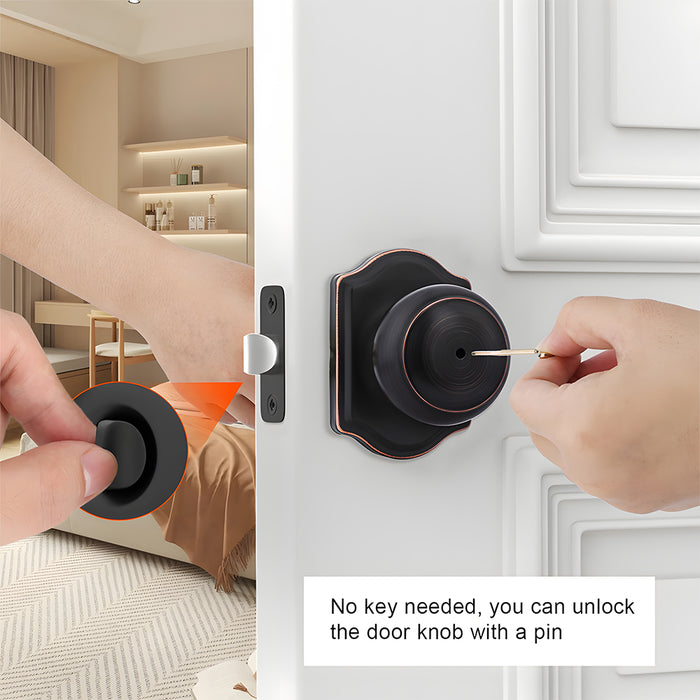 ‎Stainless Steel Interior Door Privacy & Passage Door Knob