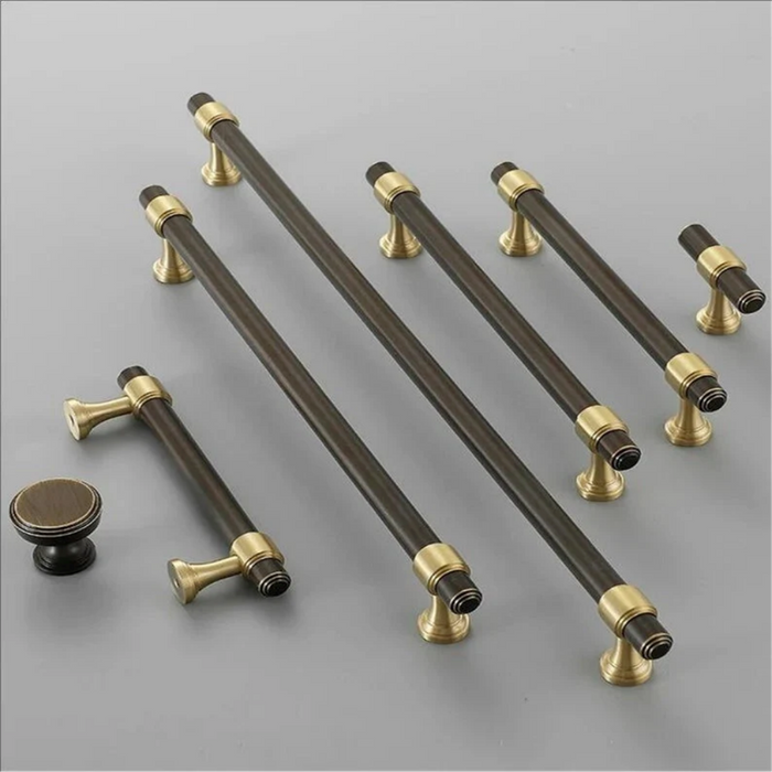 Goldenwarm Brass Cabinet Pulls Brown & Silver Drawer Kitchen Handles Goldenwarm Brass Cabinet Pulls Brown & Silver Drawer Kitchen Handles