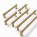 Modern Zinc Alloy Champagne Gold T Bar Cabinet Pulls