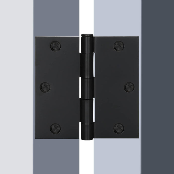 3.5inch x 3.5 inch Matte Black with Square Corners Door Hinges  for Heavy Duty Exterior and Interior Door
