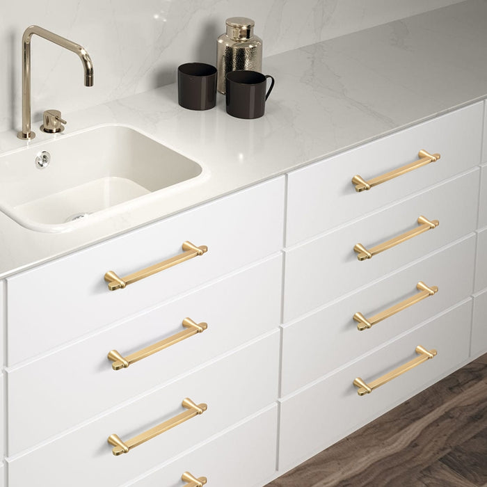 Brushed Brass Closet Cabinet Drawer Handle for Kitchen