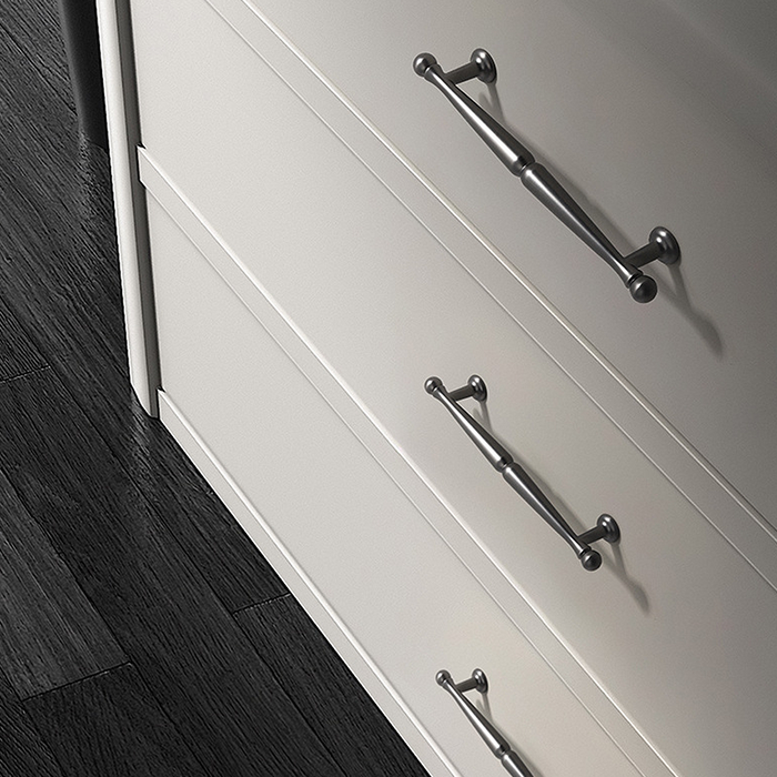 European Style Closet Door Handle Solid Gray Furniture Drawer Pulls