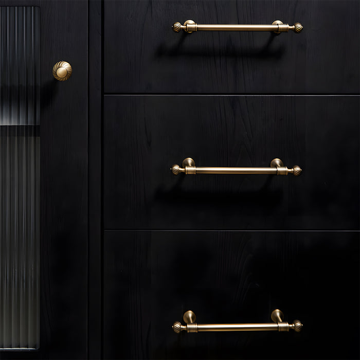 Antique Solid Brass Drawer Pulls Cabinet Handles