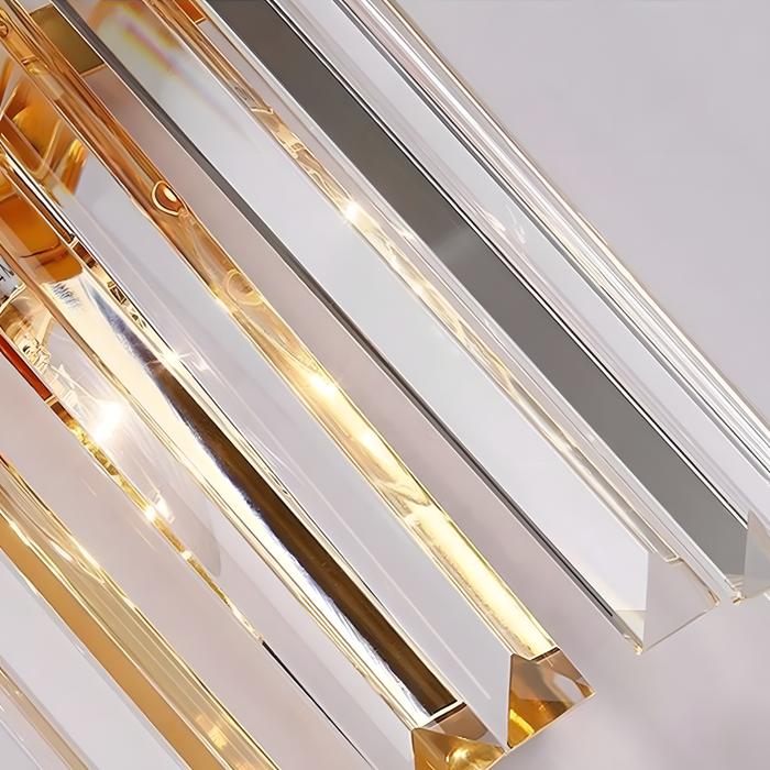 Decorative Ribbed Glass Wall Sconce for Bedroom