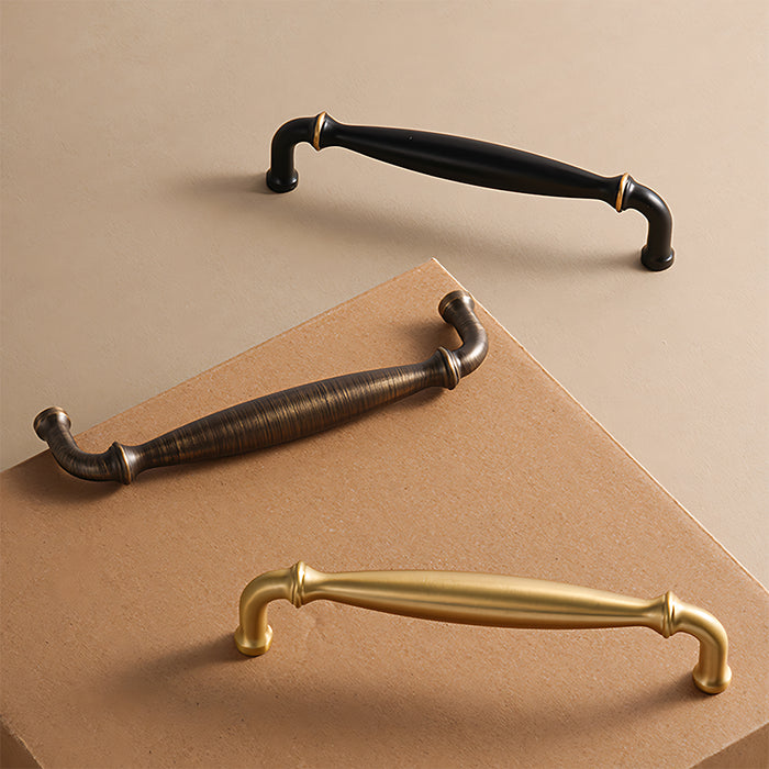 Neoclassical Pastoral Simple European Brass Cabinet Handle