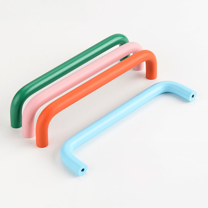 Big Size Colorful Small Double Curved  Drawer Door Handles