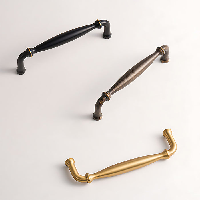 Neoclassical Pastoral Simple European Brass Cabinet Handle