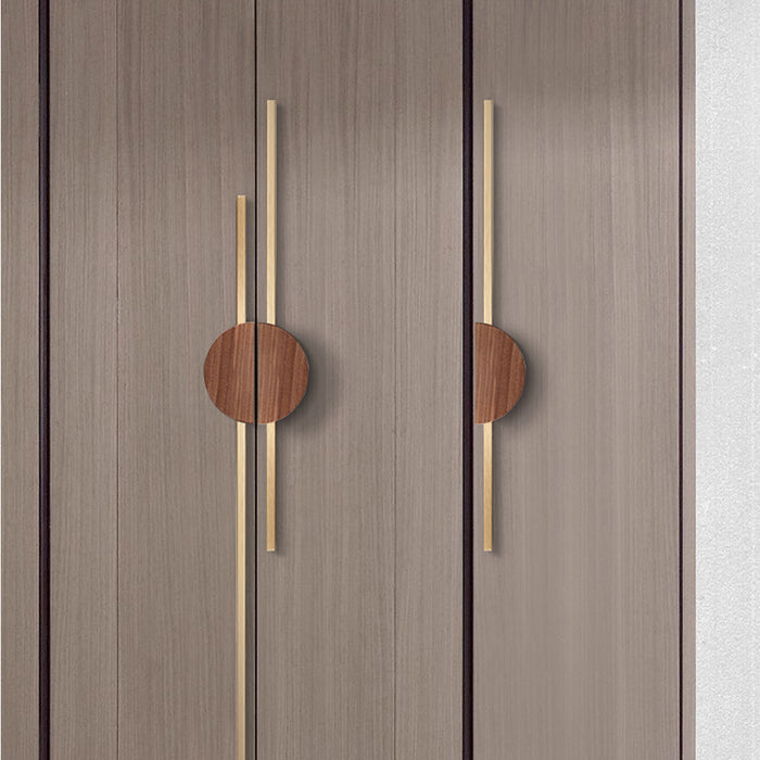 Semicircle Wooden Natural Walnut Wardrobe Pulls Hardware Furniture Cabinet Drawer Handles
