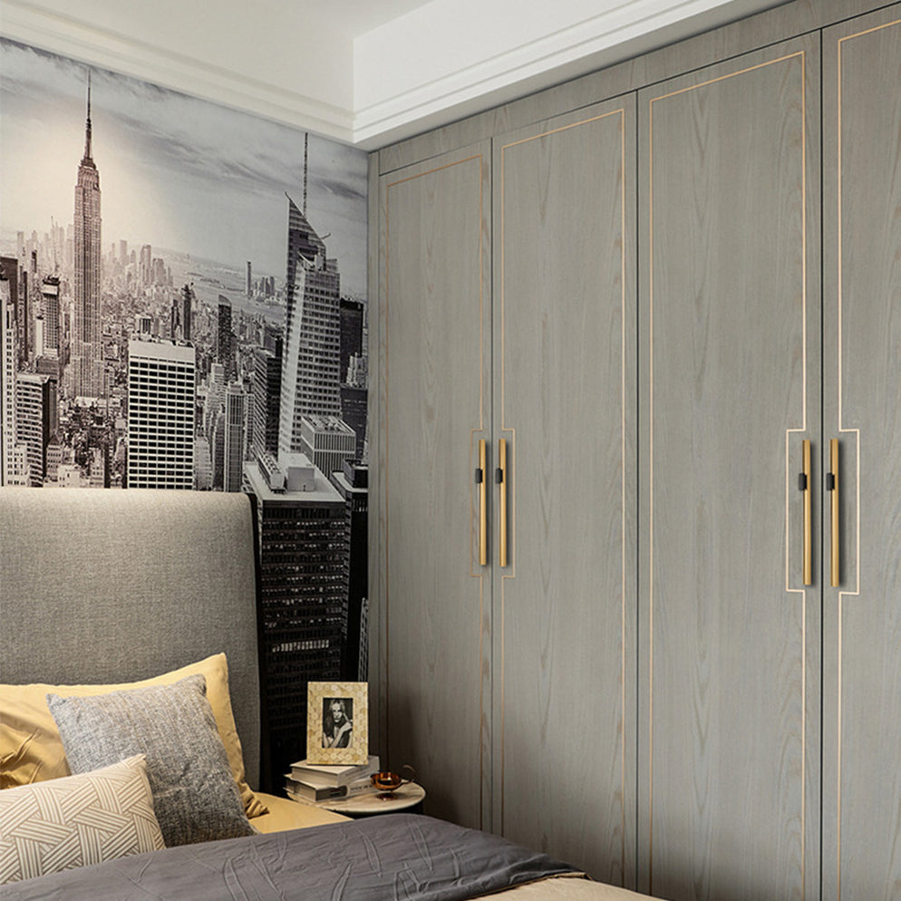 Goldenwarm Modern Pulls Black Or Gold Aluminum Alloy for