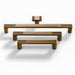 Square Textured Gold & Black Drawer Handles