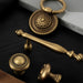 Vintage Solid Brass Spindle Cabinet Handles