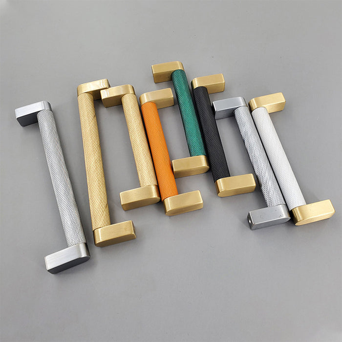 Modern Simple Brass Cabinet Pulls Gold Long Handles for Furniture