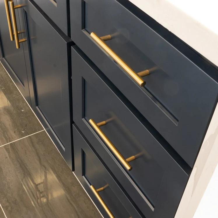 Stainless Steel T-bar handles in a professional modern kitchen