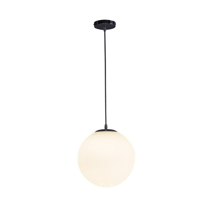 Modern White Glass Globe Pendant Light