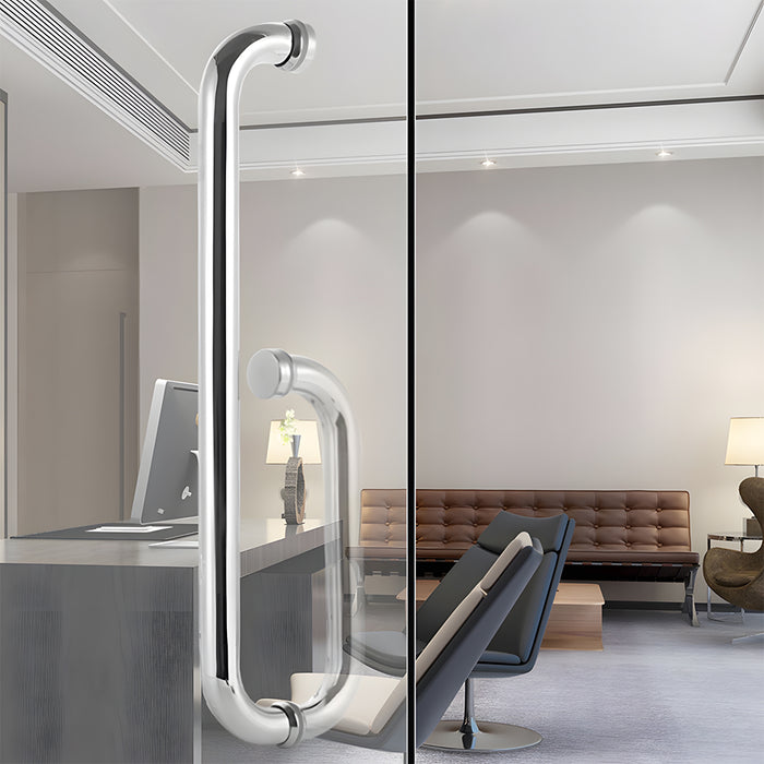 Bathroom 304 Stainless Steel Glass Door Handles