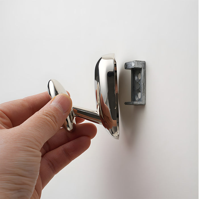Modern Solid Brass Sculptural Pebble Coat & Towel Hooks