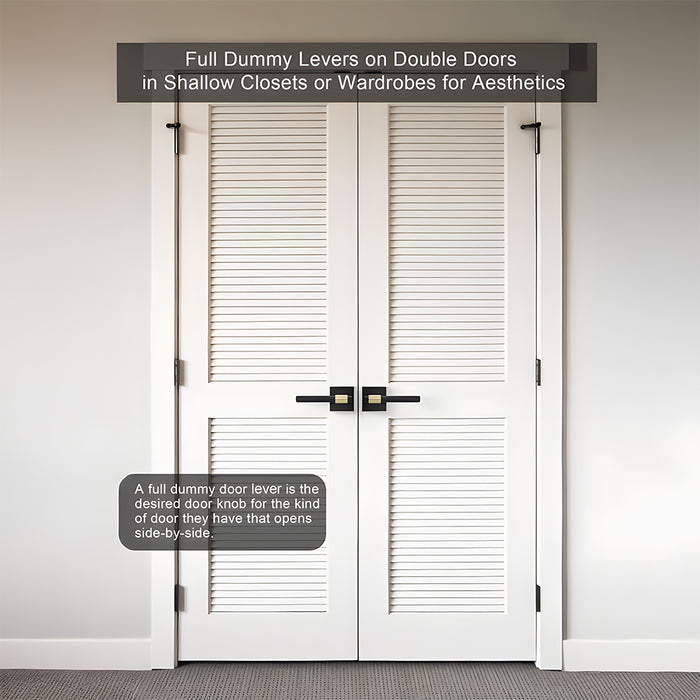 Zinc Alloy Black Gold Interior Door Handle Heavy Duty Door Lever