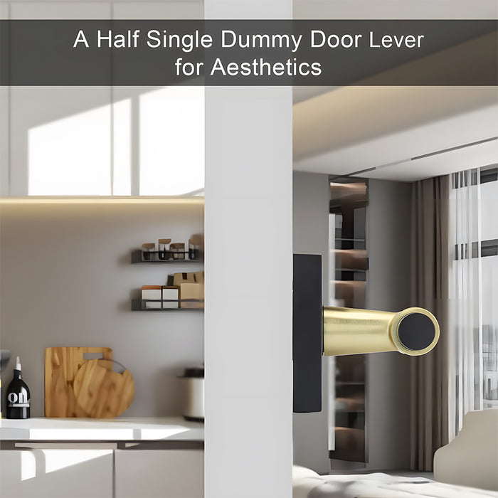 Zinc Alloy Black Gold Interior Door Handle Heavy Duty Door Lever