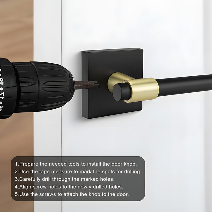 Zinc Alloy Black Gold Interior Door Handle Heavy Duty Door Lever