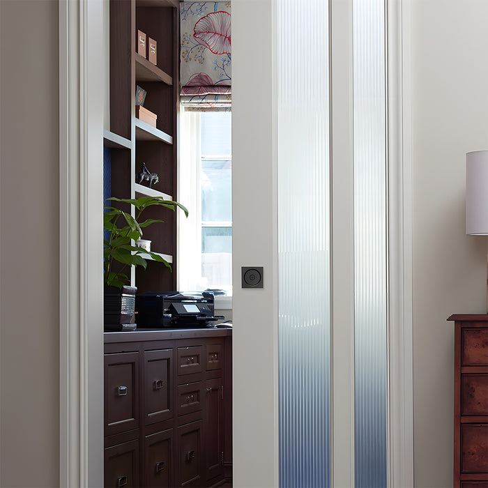 Square Pocket Door Lock with Pull