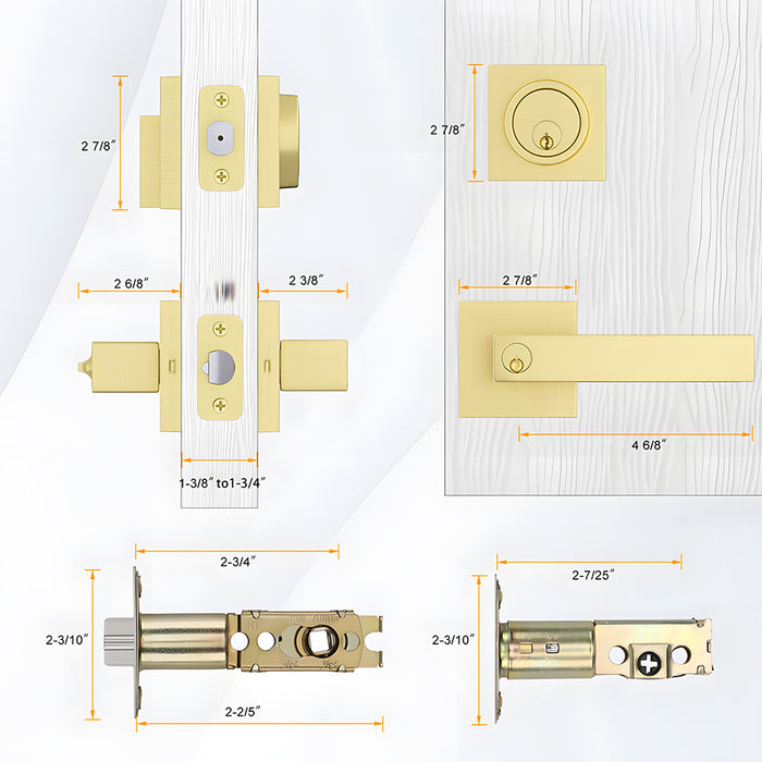 Entry Door Locksets Exterior Door Handle and Deadbolt Set