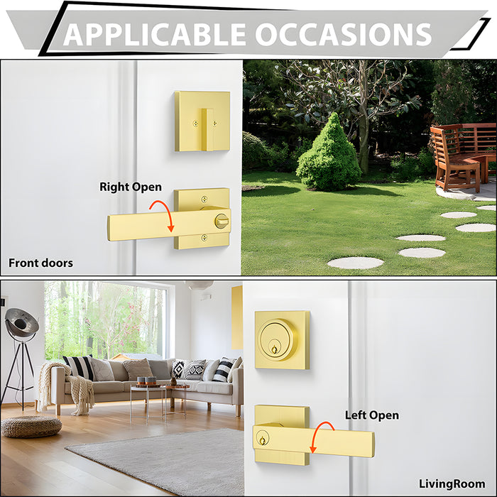 Entry Door Locksets Exterior Door Handle and Deadbolt Set