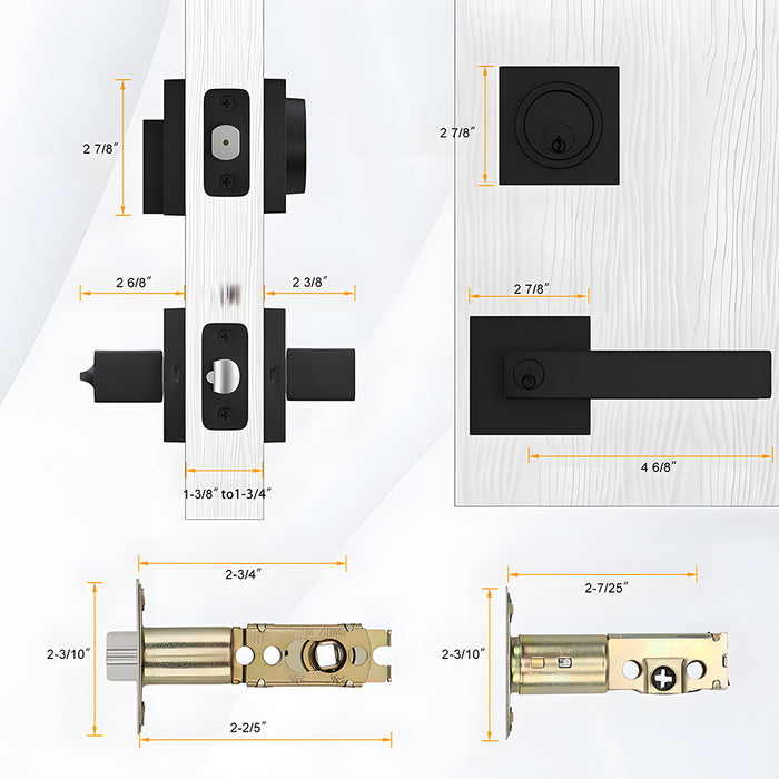 Entry Door Locksets Exterior Door Handle and Deadbolt Set