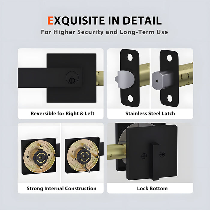 Entry Door Locksets Exterior Door Handle and Deadbolt Set