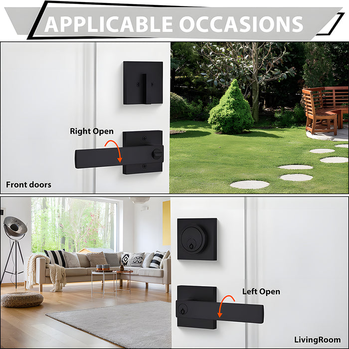 Entry Door Locksets Exterior Door Handle and Deadbolt Set