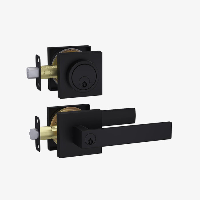 Exterior Entry Door Lock Handleset with Deadbolt