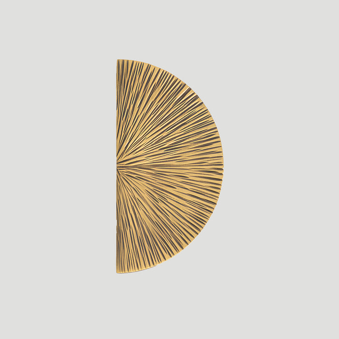 Retro Brass Semi Circle Textured Cabinet Handles