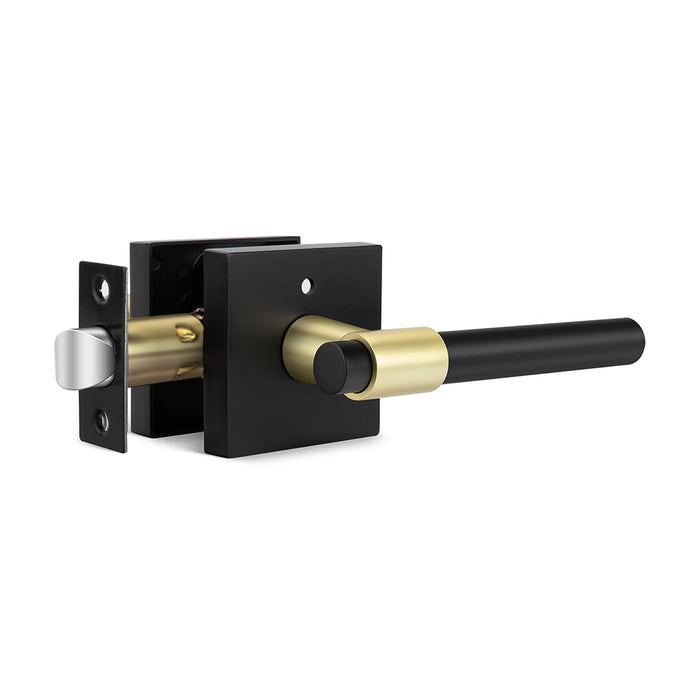 Zinc Alloy Black Gold Interior Door Handle Heavy Duty Door Lever